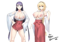 blonde_hair breasts fate/apocrypha fate_(series) jeanne_d&#039;arc_(fate) ky. large_breasts long_hair martha_(fate)