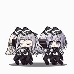 4girls ak-12_(girls&#039;_frontline) ak-15_(girls&#039;_frontline) alternate_costume an-94_(girls&#039;_frontline) animated animated_gif black_headwear black_pants blinking chibi closed_eyes closed_mouth coffin dancing dancing_pallbearers_(meme) defy_(girls&#039;_frontline) formal_clothes girls&#039;_frontline gloves hat korean_commentary long_hair long_sleeves lowres meme multiple_girls necktie pant_suit pants purple_eyes rpk-16_(girls&#039;_frontline) saru_(style) short_hair silver_hair simple_background smile suit white_background white_gloves ysas