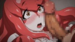 1boy 1girl 2025 20s ajin_ga_osuki_nan_desu_ne animated animated_gif bare_shoulders bestiality blush cephalopod_eyes collarbone furry furry_with_non-furry hetero huge_penis interspecies monster monster_girl octopus octopus_girl penis puru_(ajin_ga_osuki_nan_desu_ne) queen_bee squid_girl surprised tagme tentacle_hair tentacles yellow_eyes