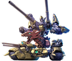 cannon clenched_hands dragon duel_monster green_eyes gun mecha no_humans open_mouth red_eyes robot simple_background taedu weapon white_background yu-gi-oh! yu-gi-oh!_master_duel