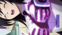 animated animated_gif breasts embarrassed grabbing_another&#039;s_breast groping groping_breast kenzen_robo_daimidaler large_breasts lowres pervert sonan_kyouko surprised