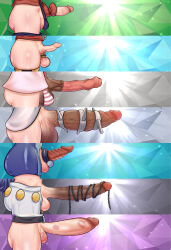 6+futa absurdres animal_penis ariana_(pokemon) ball_bra bow censored chain clair_(pokemon) erection futanari highres horse_penis huge_penis jasmine_(pokemon) karen_(pokemon) kris_(pokemon) large_penis lipstick lipstick_mark lipstick_mark_on_penis lipstick_mark_on_testicles lyra_(pokemon) makeup medium_penis mosaic_censoring multiple_futa negaska nintendo penis penis_bow penis_chart penis_comparison penis_ornament penis_size_comparison penis_size_difference pokemon pokemon_gsc pokemon_hgss red_bow shorts small_penis sweat testicles thighs veins veiny_penis whitney_(pokemon)