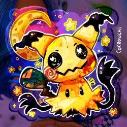 costume creatures_(company) game_freak gen_7_pokemon looking_at_viewer mimikyu nintendo pokemon pokemon_(creature) smile solo