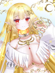 Rule 34 | 1girl, angel wings, arisuuuuu.1436, breasts, demon girl, dullahan, fire, highres, ibispaint (medium), large breasts, long hair, pointy ears, shichitenbatouin aegis, virtual youtuber, wings
