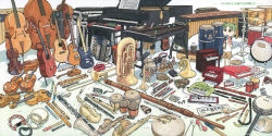 1girl absolutely_everything absurdly_detailed_composition accordion acoustic_guitar azuma_kiyohiko banjo bass_clarinet bass_guitar bassoon bell bodhran bongo bongo_drums bongos castanets cat cello child clarinet clavinet conga_drums cowbell cymbals double_bass drum drum_set electric_bass electric_guitar flute french_horn glockenspiel grand_piano guitar harmonica highres instrument jaw_harp keyboard keyboard_(instrument) koiwai_yotsuba krummhorn manjira maracas marimba melodica metallophone mini_piano music ocarina organ_(instrument) pan_flute piano quad_tails raglan_sleeves recorder saxophone scan synth synthesizer tambourine timpani toy_piano traditional_media trombone trumpet tuba ukulele vibraphone viola_(instrument) violin xylophone yotsubato!