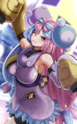 Rule 34 | breasts, highres, iono (pokemon), iono (sygna suit) (pokemon), large breasts, multicolored hair, negaska, pokemon, pokemon masters ex, solo, two-tone hair