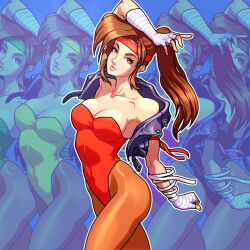 1girl breakers highres jiggeh long_hair ponytail solo tia_langray