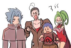 Rule 34 | cape, dinosaur king, edo, green hair, highres, lipstick, long hair, makeup, nopis, noratty, red lips, skin tight, usarapa, yellow eyes