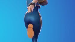 1girl 3d alternate_costume animated artist_name asian ass ass_focus ass_shake blue_background blue_bodysuit bodysuit capcom chun-li dancing fortnite from_behind huge_ass jiggle leggings lower_body official_alternate_costume ryona shiny_clothes simple_background skin_tight solo_focus sound source_request street_fighter street_fighter_zero_(series) thigh_gap video wide_hips