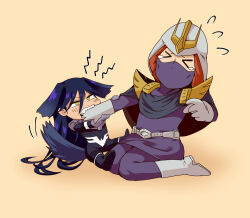 Rule 34 | 2girls, animal ears, biting, biting another&#039;s hand, black hair, brown hair, cape, closed eyes, dog, dog ears, dog girl, dog tail, gloves, gundam, gundam gquuuuuux, helmet, kycilia zabi, long hair, mask, military uniform, mouth mask, multiple girls, nyaan (gundam gquuuuuux), ryokasaka, tail, yellow eyes, zeon