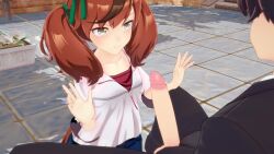 1boy 1girl 3d animal_ears animated chris_flandre cum cum_in_mouth deepthroat ejaculation fellatio handjob hetero horse_ears horse_girl horse_tail koikatsu_(medium) licking licking_penis nice_nature_(umamusume) oral penis sound tagme tail twintails umamusume video