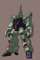 aeug aqua_eyes barzam color_variation commentary_request derivative_work grey_background gundam highres machinery mecha mecha_focus mobile_suit no_humans one-eyed robot science_fiction signature tessaku_ro vernier_thrusters zeta_gundam