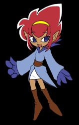 1girl anna_(legendz) blue_eyes female_focus harpy_(legendz) legendz red_hair solo