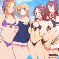 a_sam_ko_(artist) aisha_greyrat bikini highres lillia_greyrat mother_and_daughter multiple_girls mushoku_tensei norn_greyrat swimsuit zenith_greyrat