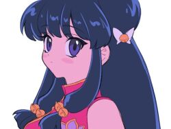 Rule 34 | 1girl, chinese clothes, double bun, hair bun, hair ornament, purple hair, ranma 1/2, shampoo (ranma 1/2), sidelocks