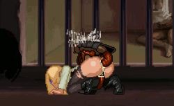 1girl anal animated animated_gif ass bad_end bestiality blonde_hair blue_eyes bug cum cum_in_ass cum_in_pussy double_penetration egg_laying fly impregnation bug lowres multiple_penetration parasite_in_city pixel_art pixel_factory prison pumping rape sex thighhighs top-down_bottom-up vaginal