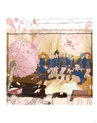 6+girls arashi_chisato artbook black_hair blonde_hair blue_hair blue_jacket brown_hair camera cherry_blossoms closed_eyes curtains double_bun dress grey_dress grey_hair hair_between_eyes hair_bun hazuki_ren heanna_sumire highres holding holding_camera jacket loafers long_hair love_live! love_live!_superstar!! low_twintails lying multiple_girls non-web_source official_art onitsuka_natsumi orange_hair pantyhose petals phonograph ponytail red_hair red_ribbon ribbon sakurakoji_kinako school_uniform shibuya_kanon shoes short_hair sitting sleeping smile standing tang_keke thighhighs twintails wakana_shiki white_hair window winter_uniform yoneme_mei yuigaoka_school_uniform zettai_ryouiki