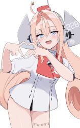 Rule 34 | 1girl, absurdres, bell, black one-piece swimsuit, coat, collar, commentary request, drum (kancolle), four-finger heart hands, garrison cap, grey eyes, hair ornament, hair rings, hat, headgear, heart, heart hands, highres, kantai collection, l meet, long hair, metal collar, neck bell, one-piece swimsuit, pink hair, red hat, simple background, skull print, smile, solo, star (symbol), star hair ornament, swimsuit, swimsuit under clothes, very long hair, white background, white coat