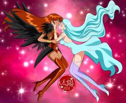 Rule 34 | 2girls, bishoujo senshi sailor moon, kiss, multiple girls, nail polish, sailor aluminum seiren, sailor lead crow, tagme, yuri