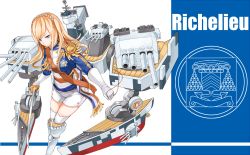 15k 1girl aiguillette armor artistic_error badge blonde_hair blue_eyes blue_jacket braid breasts buttons character_name cross cross_necklace crown_braid elbow_gloves epaulettes female_focus france french_flag fringe_trim gloves greaves highres holding holding_sword holding_weapon jacket jewelry large_breasts long_hair looking_at_viewer machinery military military_jacket military_uniform necklace richelieu_(warship_girls_r) richelieu_(zhanjianshaonv) rigging saber_(weapon) sash ship_turret short_shorts shorts simple_background solo strap swept_bangs sword tassel tdgsgl thighhighs two-barred_cross unworn_jewelry unworn_necklace warship_girls_r weapon white_background white_gloves white_shorts white_thighhighs zettai_ryouiki