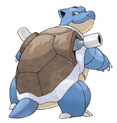 Rule 34 | blastoise, brown eyes, cannon, claws, closed mouth, full body, gen 1 pokemon, highres, looking back, nintendo, no humans, official art, pokemon, pokemon (creature), pokemon focus, pokemon frlg, shell, shoulder cannon, smile, solo, standing, sugimori ken, third-party source, transparent background