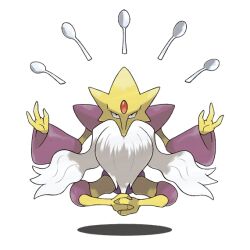 Rule 34 | alakazam, artist request, beard, check artist, facial hair, floating, forehead jewel, full body, gen 1 pokemon, hands up, long beard, mega alakazam, mega pokemon, nintendo, official art, pokemon, pokemon (creature), pokemon focus, pokemon xy, shadow, solo, spoon, sugimori ken, telekinesis, third-party source, transparent background, white hair