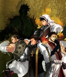 00s angra_mainyu_(fate) beads beard boxing_gloves cross crusader_(ragnarok_online) dungeon_and_fighter exorcist facial_hair fate_(series) godhand hyperion male_priest_(dungeon_and_fighter) monk paladin taped_fist templar