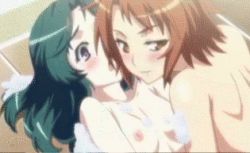 1boy 2girls aleksander_nikolaevich_her animated animated_gif ass bath blush body_soaping breast_press breasts brown_hair bubble censored closed_eyes convenient_censoring covered_erect_nipples crossdressing floor green_hair katsuragi_hana lowres medium_breasts mixed-sex_bathing multiple_girls nipples nude open_mouth rape screencap seikon_no_qwaser shared_bathing short_hair small_breasts soap steam subtext surprised tsubasa_amano walk-in wet yuri