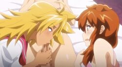 10s 1boy 2016 2girls animated animated_gif censored clothed_female_nude_male energy_kyouka!! fellatio glasses hetero kouzouji_shun mochizuki_karin mosaic_censoring multiple_girls nude oral penis satou_kimiatsu shiraishi_kyouka shota tamatsuyada trap trap_on_female