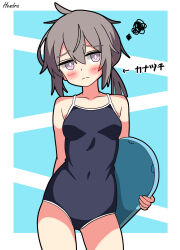 1girl absurdres blush breasts competition_school_swimsuit girls&#039;_frontline hendra highres m200_(girls&#039;_frontline) one-piece_swimsuit school_swimsuit small_breasts solo swimsuit