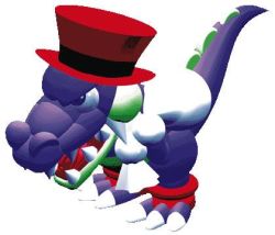 1990s_(style) 3d bag croco_(super_mario_rpg) hat lowres mario_(series) nintendo no_humans official_art super_mario_bros._1 super_mario_rpg