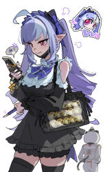 1boy 1girl absurdres alternate_costume alternate_hairstyle anger_vein angry animal_costume ass bag black_dress black_nails bow boxcutter breasts chinese_clothes chinese_commentary clenched_teeth commentary_request cowboy_shot dated dress eous_(zenless_zone_zero) gem glint highres holding holding_boxcutter holding_phone izumi40063416 long_sleeves mask mask_pull mouth_mask official_alternate_costume panda_costume pants phone pointy_ears puff_of_air purple_bow purple_eyes purple_gemstone purple_hair shoulder_bag simple_background solo_focus teeth twintails vivian_banshee white_background white_pants wise_(soaring_crane)_(zenless_zone_zero) wise_(zenless_zone_zero) zenless_zone_zero