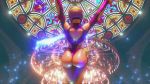 1girl 3d adnarimydeth animated ass ass_cutout ass_focus ass_shake back_cutout capcom clothing_cutout cosplay curvy dancing female_focus from_behind heart_cutout highleg highleg_leotard hip_focus huge_ass jiggle leotard menat purple_hair rainbow_mika_(cosplay) shiny_skin short_hair smile solo street_fighter street_fighter_v tagme thick_thighs thighs thong thong_leotard video wide_hips