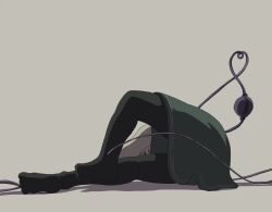 1girl animated black_pantyhose komeiji_koishi lying no_shoes pantyhose solo tagme touhou uzou_(uzooooooooo) video waking_up