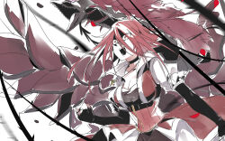1girl 3_ma_me black_rose_dragon breasts cleavage dragon dress izayoi_aki jewelry large_breasts open_mouth pendant plant red_dress red_eyes red_hair sketch solo_focus thorns upper_body vines white_background yu-gi-oh! yu-gi-oh!_5d&#039;s