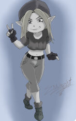 Rule 34 | cosplay, dragon ball, dragon ball daima, dragon ball gt, grey background, greyscale, highres, monochrome, pan (dragon ball), pansy (dragon ball daima), s. mcknight, v