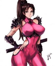 1girl absurdres breasts highres large_breasts long_hair namco ponytail skin_tight soul_calibur soulcalibur soulcalibur_iv taki_(soulcalibur)