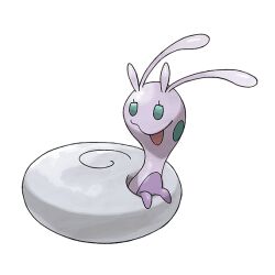 animal_focus antennae aqua_eyes artist_request full_body half-closed_eyes hisuian_sliggoo nintendo no_humans official_art open_mouth pokemon pokemon_(creature) pokemon_focus pokemon_legends:_arceus shell smile solo third-party_source transparent_background