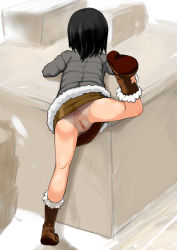 1girl artist_request ass blush breasts cleft_of_venus flat_chest from_behind j7w loli small_breasts tagme x-ray