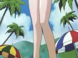1990s_(style) 1997 1girl animated animated_gif ball beach beach_umbrella beachball bikini breasts contrapposto female_focus green_eyes lowres misty_(pokemon) navel nintendo orange_hair outdoors palm_tree petite pokemon pokemon_(anime) pokemon_(classic_anime) pokemon_ep018 red_bikini retro_artstyle side_ponytail small_breasts solo sunlight swimsuit tagme talking tree umbrella
