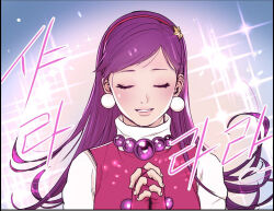 Rule 34 | asamiya athena, closed eyes, hair ornament, idol, psycho soldier, purple eyes, purple hair, smile, snk, star (symbol), star hair ornament, the king of fighters