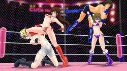 Rule 34 | #13, 2boys, 2girls, animal ears, arena, ayano (#13), ball busting, battle, bdsm, bikini, blonde hair, boots, bruise, cage, cat ears, cat tail, cbt, crotch grab, crotch kick, domination, femdom, fighting, hetero, humiliation, injury, kicking, mask, molestation, multiple boys, multiple girls, punching, sakuya (#13), smile, smirk, sumire (#13), swimsuit, syemi (#13), tagme, tail, tears, wrestling, wrestling ring