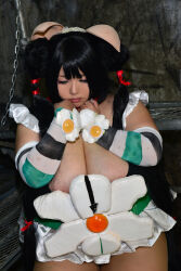 Rule 34 | 1girl, absurdres, animal ears, asian, black hair, breasts, cleavage, fat, fat woman, highres, hoshima mika, huge breasts, long hair, maaru tougou, photo (medium), pig ears, pochamaider, solo, thick thighs, thighs, twintails, wide hips