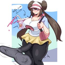 Rule 34 | 1futa, absurdres, bag, black pantyhose, blue eyes, breasts, bright pupils, brown hair, bulge, cleavage, cum, cum in clothes, cum through clothes, donut hair bun, double bun, ejaculation, erection, erection under clothes, excessive cum, futanari, hair bun, highres, long hair, nintendo, pantyhose, pokemon, pokemon bw2, rosa (pokemon), skirt, smile, spontaneous orgasm, standing, sunk118, sweat, tagme, thick thighs, thighs, twintails, white pupils, yellow skirt