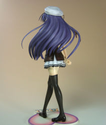 00s black_thighhighs figure hat nerine photo_(medium) purple_hair school_uniform serafuku shuffle! solo thighhighs white_hat