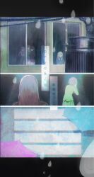 6+girls absurdres bang_dream! bang_dream!_it&#039;s_mygo!!!!! black_hair black_jacket black_ribbon blue_hair blue_shirt brh brown_hair chihaya_anon chinese_commentary chinese_text commentary_request crossed_arms crychic_(bang_dream!) crying green_hair green_jacket green_skirt grey_hair hair_ribbon haneoka_school_uniform highres jacket long_hair long_sleeves multiple_girls nagasaki_soyo pink_hair pleated_skirt purple_skirt rain ribbon school_uniform shiina_taki shirt short_hair skirt sparkle takamatsu_tomori togawa_sakiko translation_request tsukinomori_school_uniform umbrella utility_pole wakaba_mutsumi window
