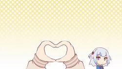 2girls animal_hood animated blue_eyes blue_hair blue_hood blush dudul female_pov fins fish_tail food food_in_mouth gawr_gura gawr_gura_(1st_costume) gradient_background hair_ornament hands_on_another&#039;s_cheeks hands_on_another&#039;s_face heart heart_hands hirotaka0125 hololive hololive_english hood medium_hair meme multicolored_hair multiple_girls nose_blush pink_background pocky pocky_in_mouth polka_dot polka_dot_background pov pov_hands shark_girl shark_hair_ornament shark_hood shark_tail simple_background snoot_challenge streaked_hair tail video virtual_youtuber watson_amelia watson_amelia_(1st_costume) white_hair yellow_background