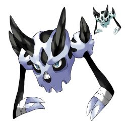 alternate_color blue_eyes bright_pupils claws creatures_(company) fakemon full_body game_freak gen_3_pokemon glalie highres hyshirey looking_at_viewer mega_pokemon nintendo no_humans official_style open_mouth pokemon pokemon_(creature) shiny_and_normal shiny_pokemon simple_background standing teeth transparent_background white_pupils
