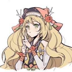 1girl bow celine_(fire_emblem) celine_(ninja)_(fire_emblem) detached_sleeves fire_emblem fire_emblem_engage fire_emblem_heroes flower hair_ornament hair_stick highres kanzashi ninja nintendo obi obijime oda32t official_alternate_costume orange_bow orange_flower orange_trim sash solo tassel tassel_hair_ornament upper_body white_sleeves wrist_bow