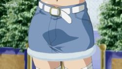 1boy animated animated_gif belt belt_buckle boku_no_pico buckle bulge covering_crotch covering_privates crossdressing crossdressing_(mtf) erection erection_under_clothes male_focus pico shota skirt subtitled thighhighs